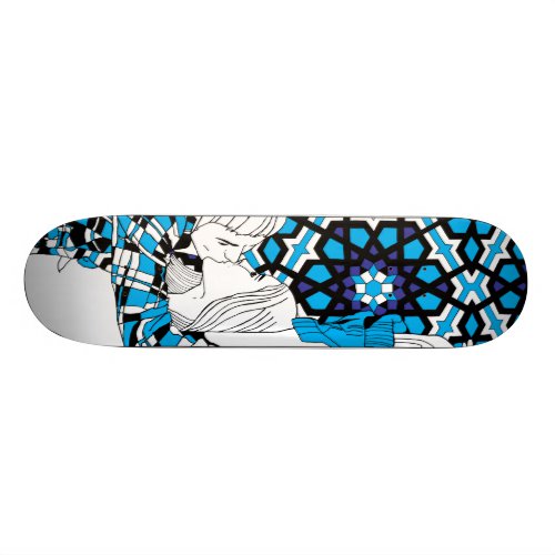 Couple Kiss by Keren Richter skateboard